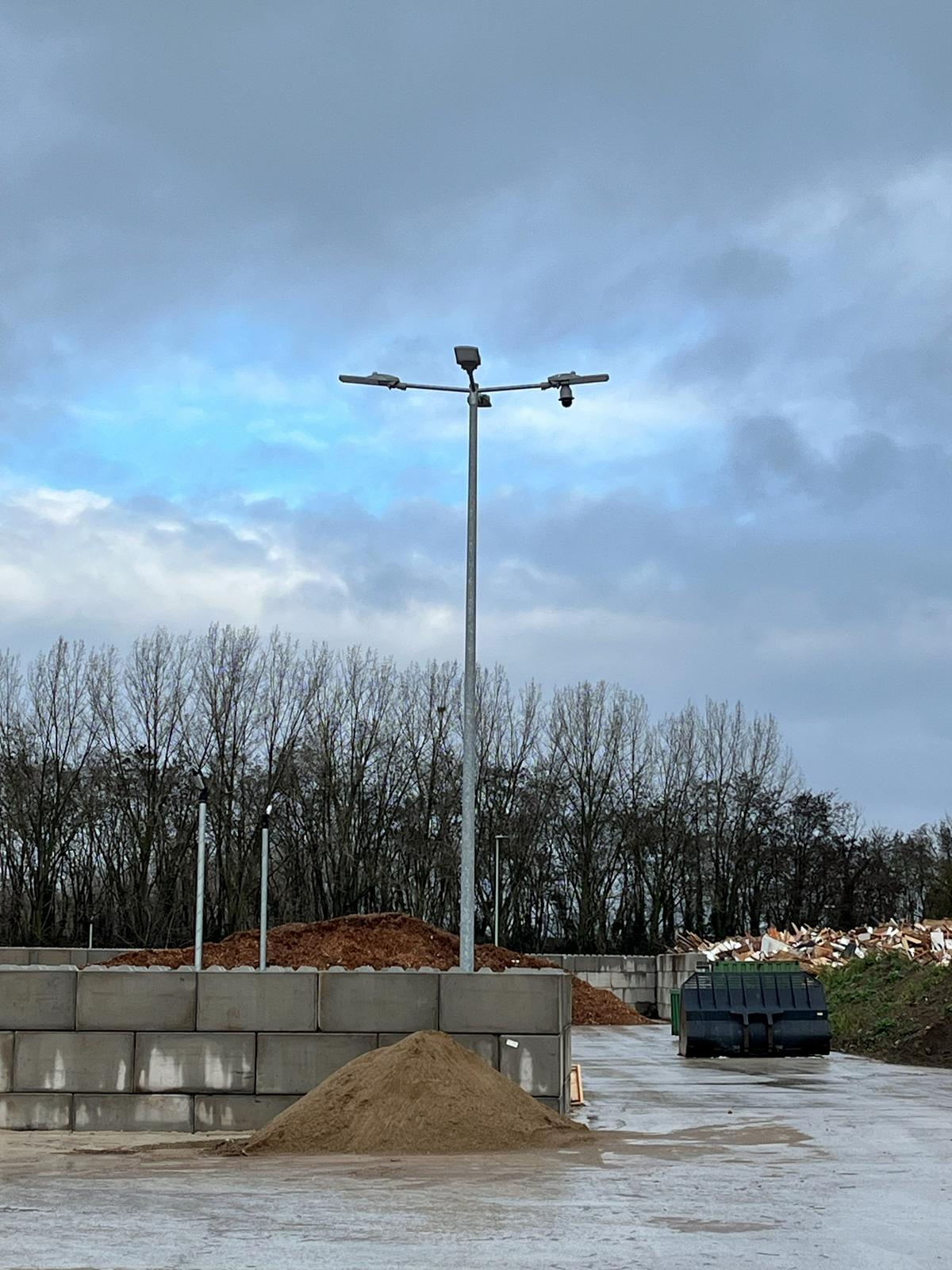 Midi op het opslagterrein